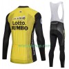 Fietskleding (Fietsshirt Lange Mouw + Lange Koersbroek) 2018 LottoNL-Jumbo N001